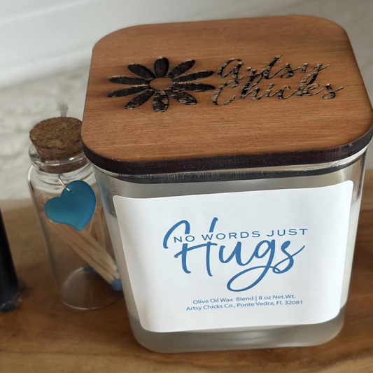 No Words Just Hugs Candle